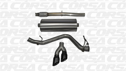 Corsa 14-19 GMC Sierra/Chevy Silv 1500 Crew Cab/Short Bed 5.3L V8 Black Sport Single Side CB Exhaust