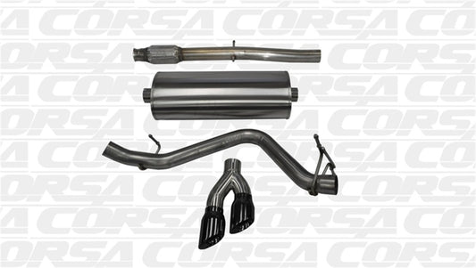 Corsa 14-19 GMC Sierra/Chevy Silv 1500 Crew Cab/Short Bed 5.3L V8 Black Sport Single Side CB Exhaust