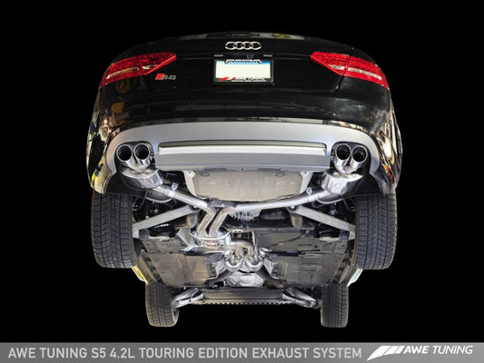 AWE Tuning Audi B8 S5 4.2L Touring Edition Exhaust System - Polished Silver Tips