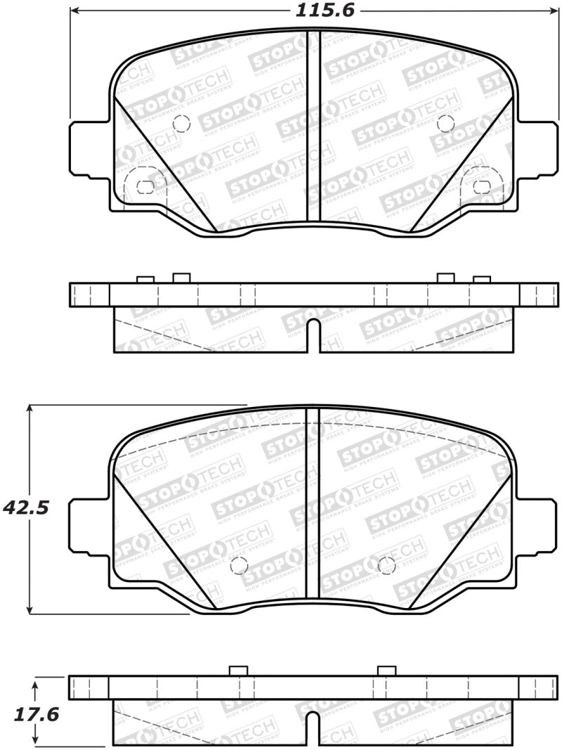 StopTech Street Brake Pads - Rear