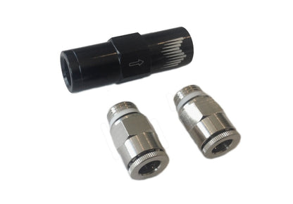 Snow Performance High Flow 7PSI Crack Pressure Check Valve Quick-Connect Fittings (1/4in Tubing)