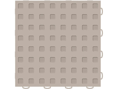 WeatherTech TechFloor 12in x 12in Solid Floor Tile w/ Raised Squares - Tan