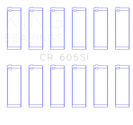 King Engine Bearings GM 2.8L/3.4L V6 (Size STD) Connecting Rod Bearings Set of 6