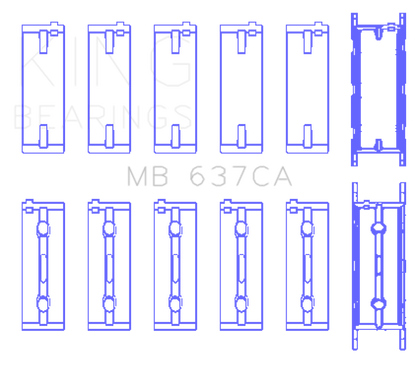 King Engine Bearings BMW S85B50A Main Bearing Set (Size .50)