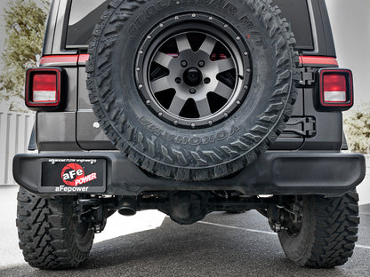 aFe MACH Force-Xp Axle-Back Hi-Tuck Exhaust System w/Black Tip 18-19 Jeep Wrangler (JL) V6 3.6L