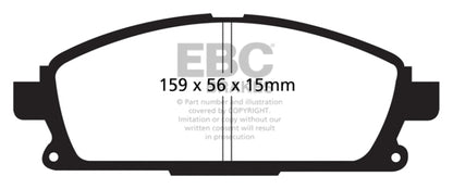 EBC 04-09 Nissan Quest 3.5 Greenstuff Front Brake Pads