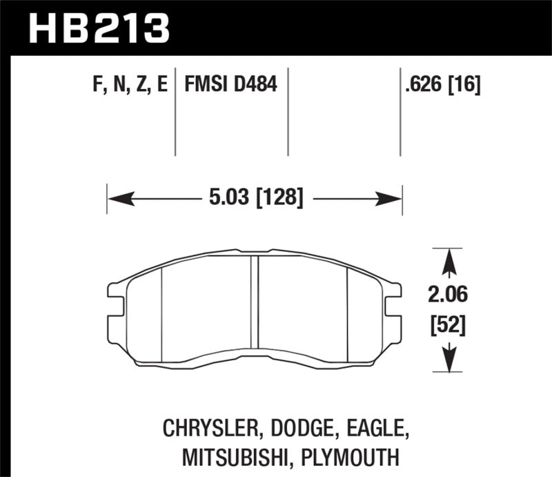 Hawk 1st Gen DSM Performance Ceramic Street Front Brake Pads