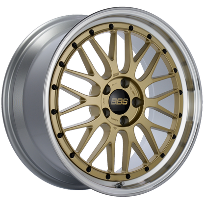 BBS LM 19x9 5x112 ET42 Gold Center Diamond Cut Lip Wheel -82mm PFS/Clip Required