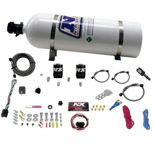 Nitrous Express Dodge Hemi/SRT8 Single Nozzle Fly By Wire Nitrous Kit (35-150HP) w/15lb Bottle