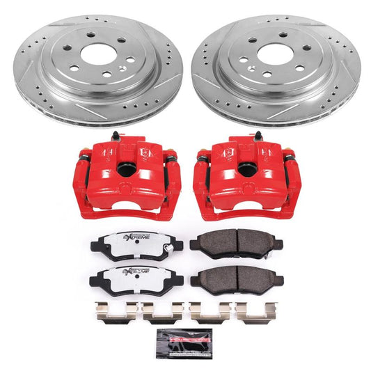 Power Stop 10-11 Cadillac SRX Rear Z26 Street Warrior Brake Kit w/Calipers