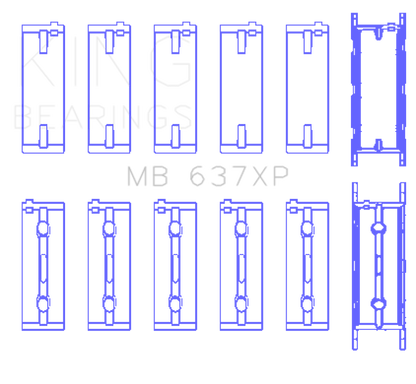 King Engine Bearings BMW S85B50A Crankshaft Performance Main Bearings (Size .026)