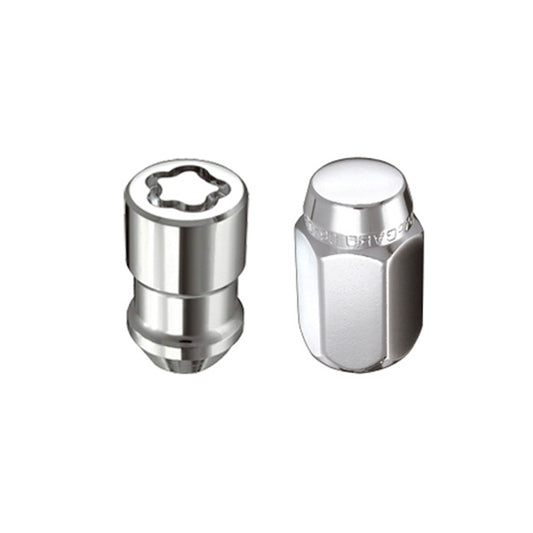 McGard 6 Lug Hex Install Kit w/Locks (Cone Seat Nut) M12X1.5 / 13/16 Hex / 1.5in. Length - Chrome