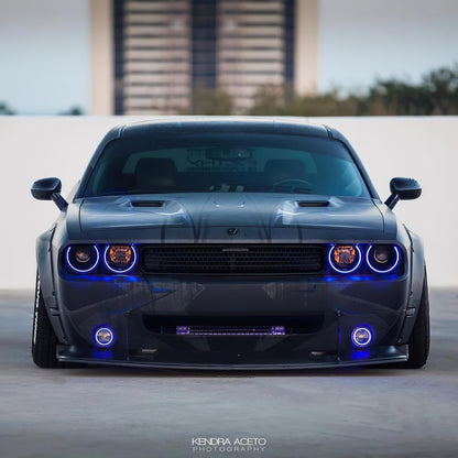 Oracle 0814 Dodge Challenger Dynamic Surface Mount Headlight/Fog Light Halo Kit COMBO