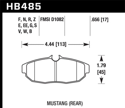 Hawk 07-11 Ford Mustang Shelby GT500 DTC-30 Race Rear Brake Pads