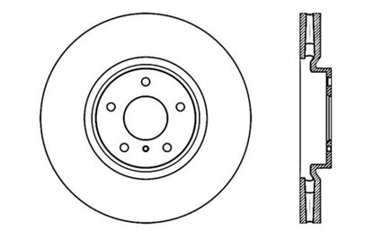 StopTech 08-13 Infiniti G37 Cryo SportStop Drilled Left Front Rotor