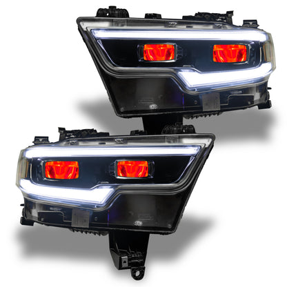 Oracle 19-21 RAM 1500 RGB Headlight Demon Eye Kit - LED Projector - w/o Controller