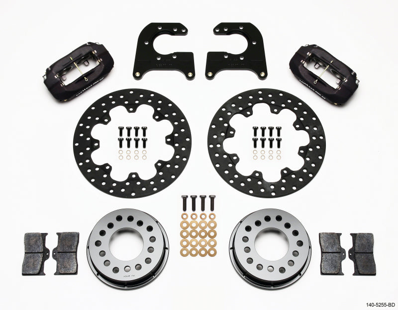 Wilwood Forged Dynalite Rear Drag Kit Drilled Rotor Mopar/Dana 2.36in Off w/Snap Ring Brng