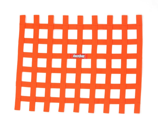 RaceQuip Orange Ribbon Window Net