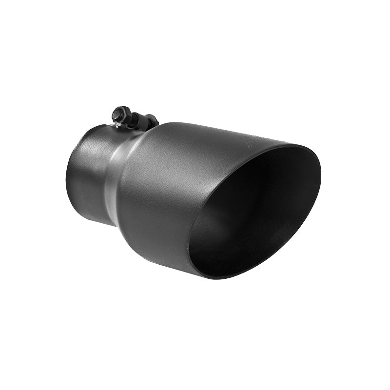 MBRP Universal Tip 4.5in OD 3in Inlet 8in Length Dual Walled Angled Exhaust Tip - Black