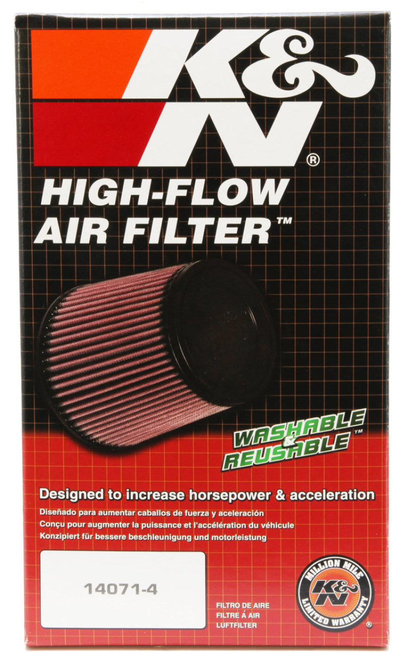 K&N Uni Oval Tapered Air Filter 3.5in 10 Deg. Flg / 3.25in T OW / 4.5in T OL / 5.75in B / 7in H