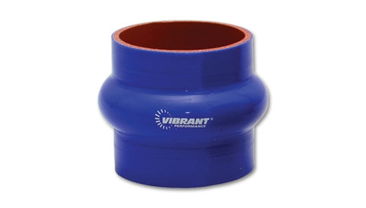 Vibrant 4 Ply Reinforced Silicone Hump Hose Connector - 2.75in I.D. x 3in long (BLUE)