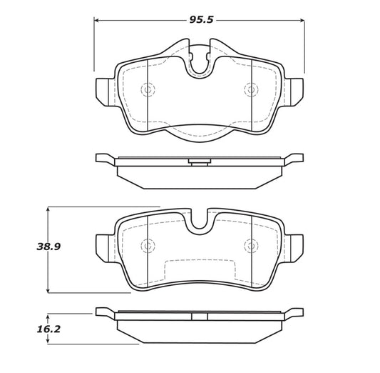 StopTech Street Touring 07-09 Mini Cooper/Cooper S Rear Brake Pads