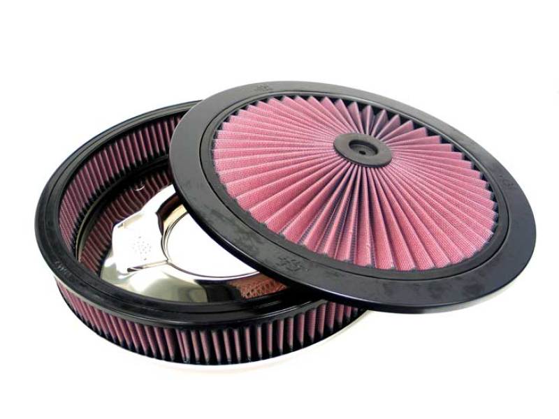 K&N X-Stream Round Custom Top Assembly Filter - Red 12in ID 5.125in Inlet Dia 2.313in Height