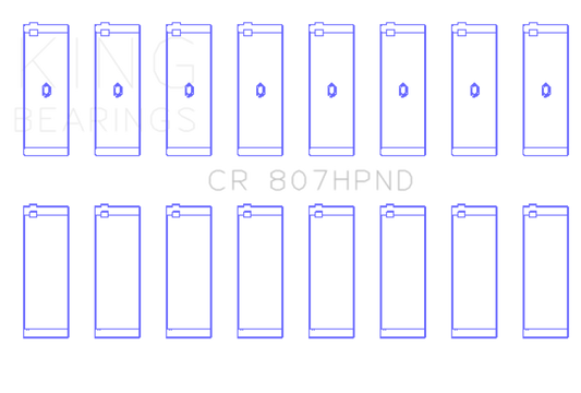 King Engine Bearings Chevy LS1 / LS6 (Size 001) Performance Rod Bearing Set