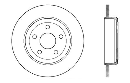 StopTech Drilled Sport Brake Rotor 11-17 Jeep Grand Cherokee (Excludes SRT8)