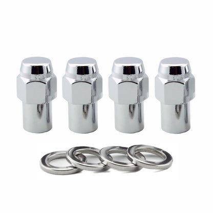 McGard Hex Lug Nut (Reg. Shank - .746in.) M12X1.5 / 13/16 Hex / 1.65in. Length (4-Pack) - Chrome