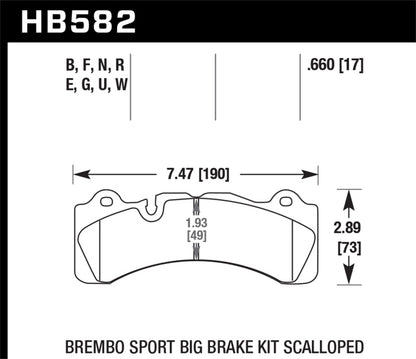 Hawk Brembo Caliper HPS 5.0 Performance Street Brake Pads