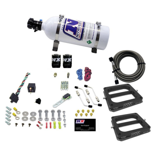 Nitrous Express Dual Dom/Alc Nitrous Kit (100-500HP) w/5lb Bottle