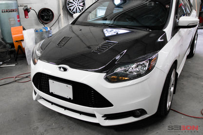 Seibon 12-13 Ford Focus RS-Style Carbon Fiber Hood