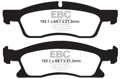 EBC 13+ Dodge Durango 5.7 Redstuff Front Brake Pads