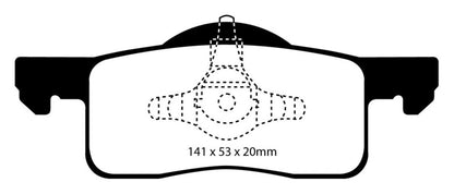 EBC 02-06 Ford Expedition 4.6 2WD Greenstuff Rear Brake Pads