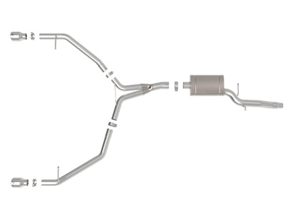 aFe MACH Force-Xp 13-16 Audi Allroad L4 SS Axle-Back Exhaust w/ Polished Tips