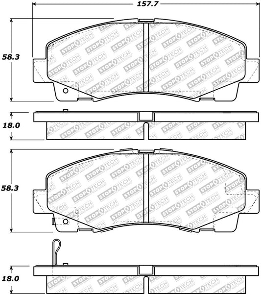 StopTech Street Select Brake Pads - Rear