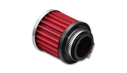 Vibrant Crankcase Breather Filter w/ Chrome Cap 1.5in 38mm Inlet ID