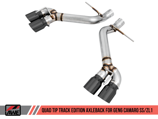 AWE Tuning 16-19 Chevrolet Camaro SS Axle-Back Exhaust - Track Edition (Quad Diamond Black Tips)