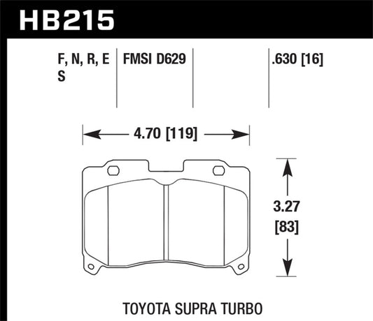 Hawk 93-98 Toyota Supra TT HP+ Street Front Brake Pads