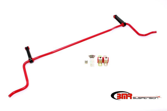 BMR 05-10 S197 Mustang Rear Solid 22mm Sway Bar Kit w/ Bushings & Billet Links - Red