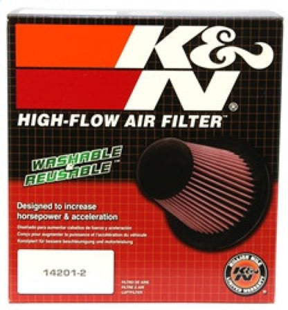 K&N Univ Rubber Round Tapered Filter 4.375in Flg ID/10 Deg Flg Angle 6in B OD/4.625in T OD/6.5in H