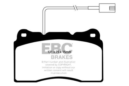 EBC 14-16 Ram Trucks Promaster 3.6 Ultimax2 Front Brake Pads