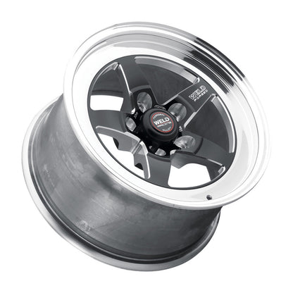 Weld S71 15x4 / 5x4.75 BP / 1.5in. BS Black Wheel (Medium Pad) - Non-Beadlock