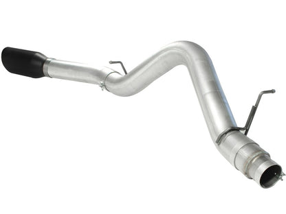 aFe Atlas Exhaust 5in DPF-Back Al Steel 11-13 GM Diesel Trucks V8-6.6L (td) LML (Blk Tip)