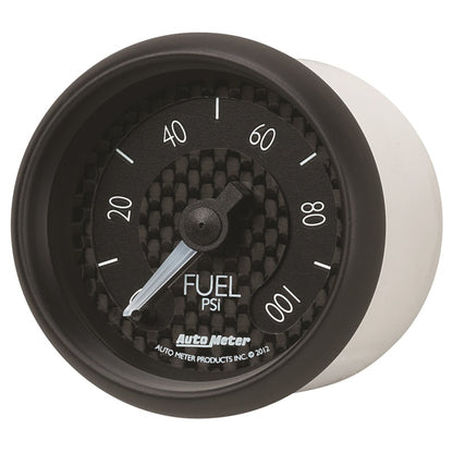Autometer GT Series 52mm Full Sweep Electronic 0-100 PSI Fuel Pressure Gauge