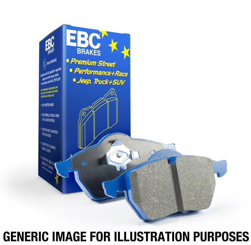 EBC 13-14 Audi RS7 4.0TT (w/Cast Iron Rotors & Trapezoid Weights) Bluestuff Front Brake Pads