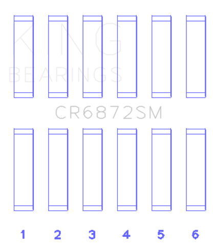 King Engine Bearings Toyota 1GR-FE (Size +.50mm) Connecting Rod Bearing Set