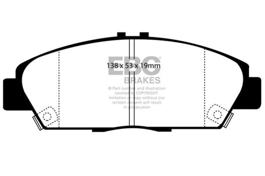 EBC 92-96 Honda Prelude 2.2 Ultimax2 Front Brake Pads