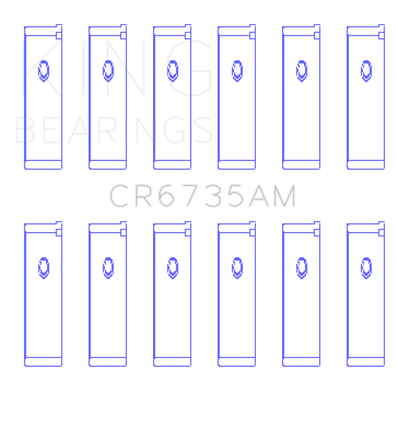 King Engine Bearings Mitsubishi 6G74 3000GT/Dodge Stealth (Size STD) Performance Rod Bearing Set
